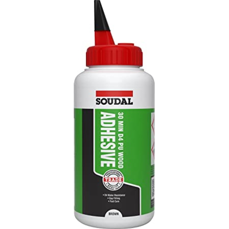 Soudal 30min D4 PU Wood Adhesive Brown 750g