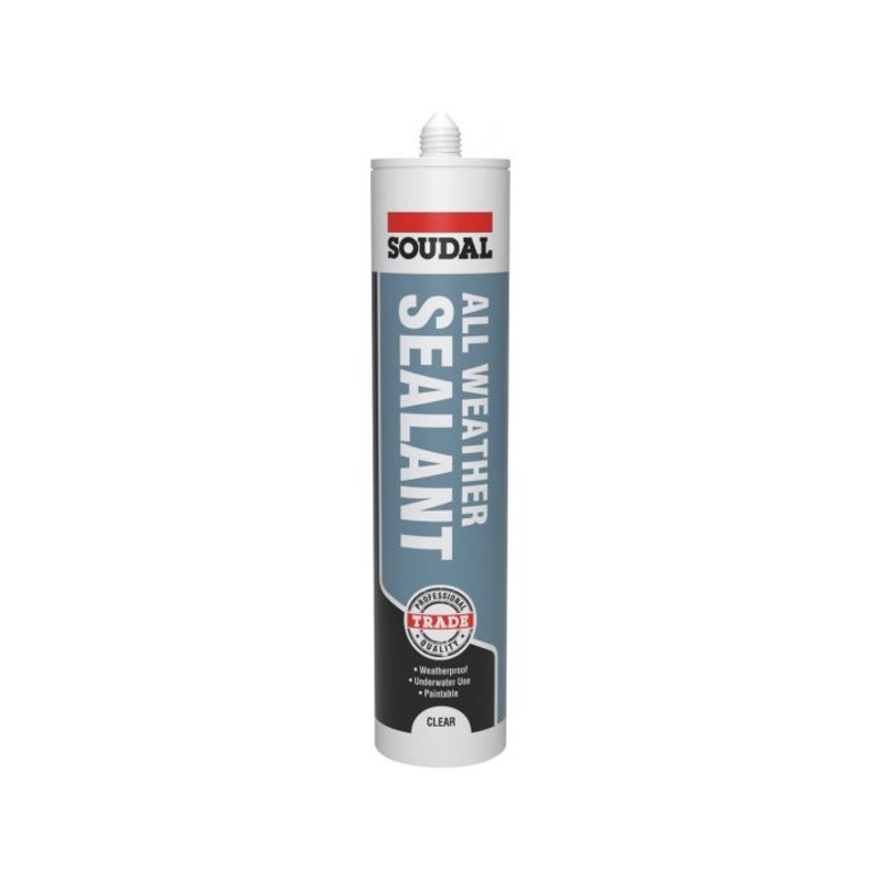 Soudal All Weather Silicone Sealant Clear  290ml