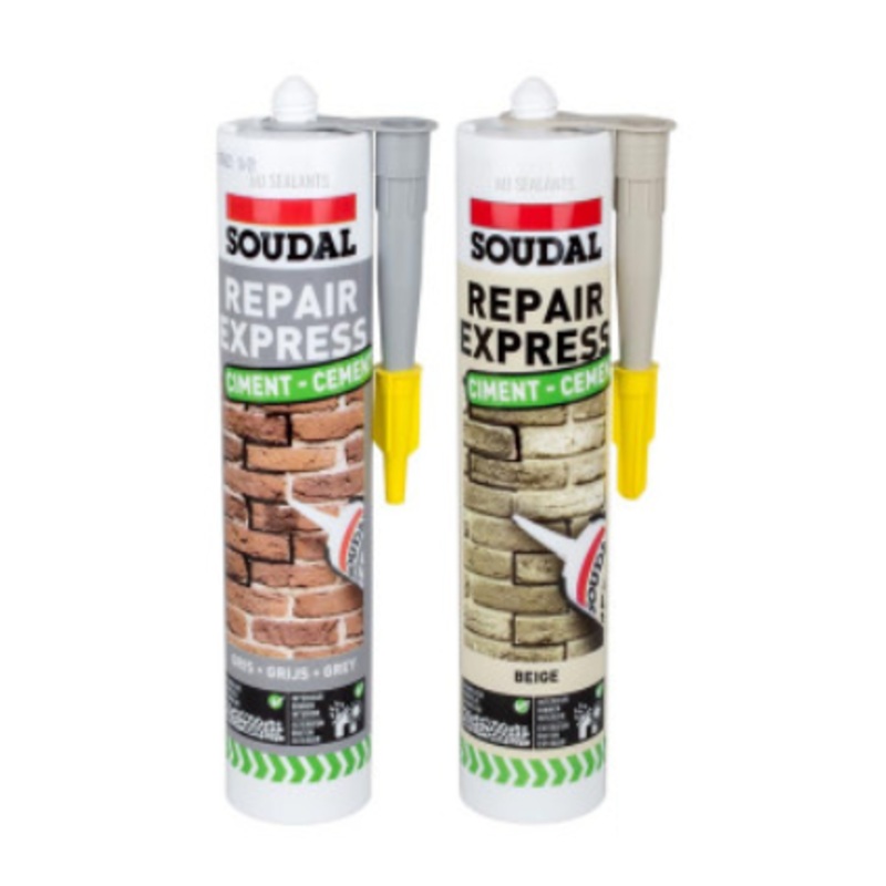 Soudal Repair Express Cement 290ml Tube Grey Or Beige