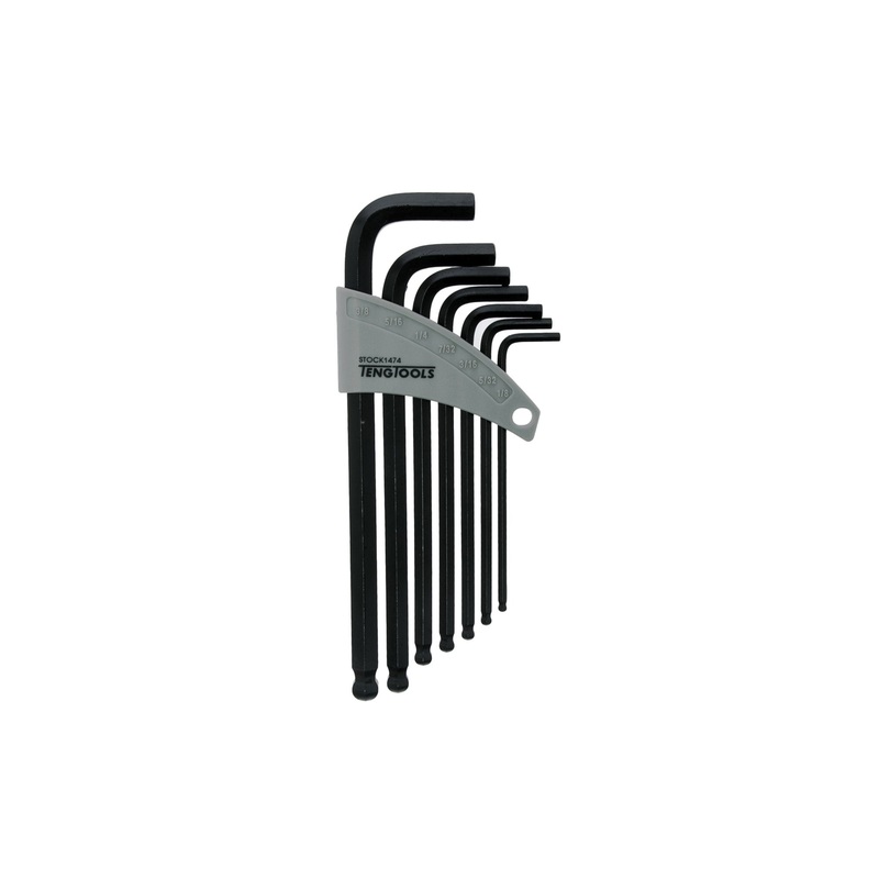Teng 1474 Hex Key Set Imperial 1/8-3/8 7pc