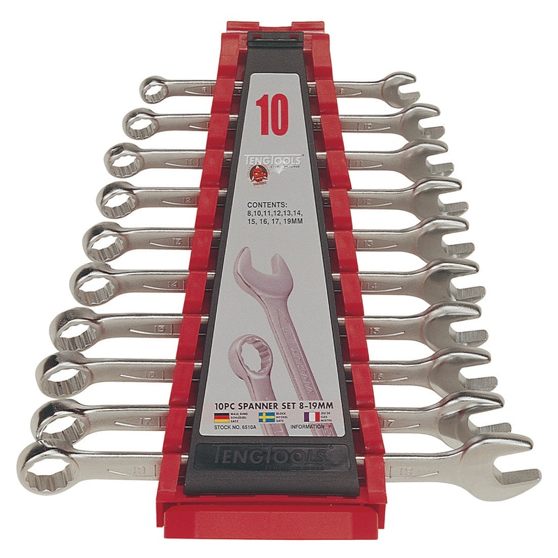 Teng 6510A 10pc Metric Combination Spanner set 8-19mm