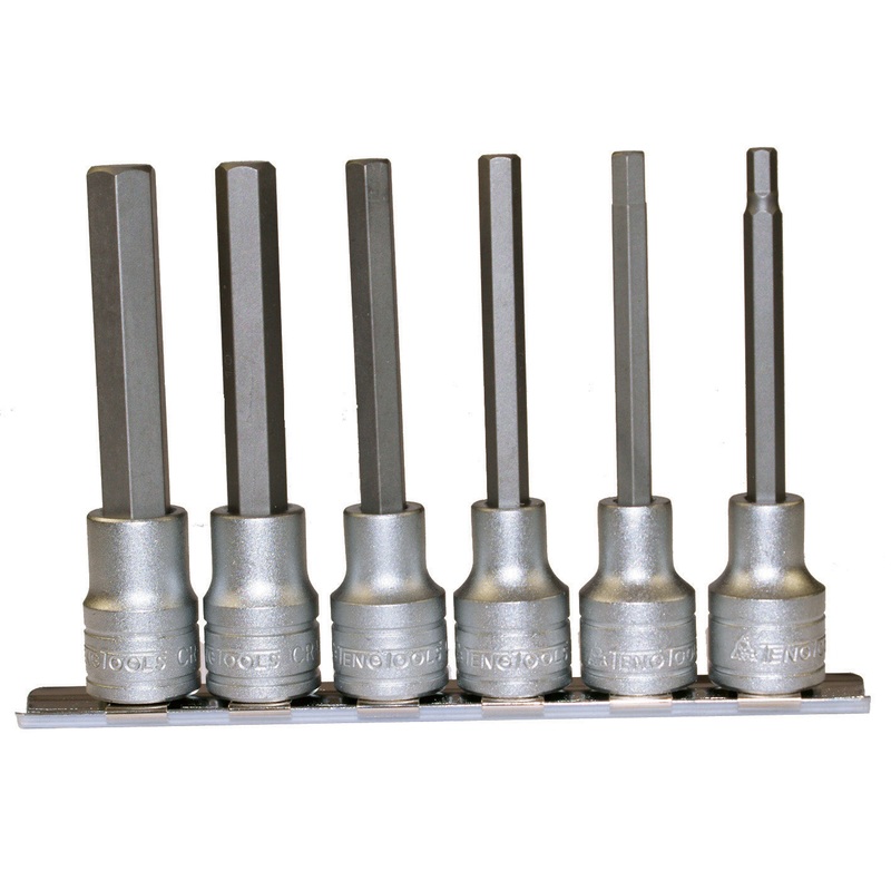 Teng M1211 1/2 Drive Long Hex Bit  Metric Socket Set