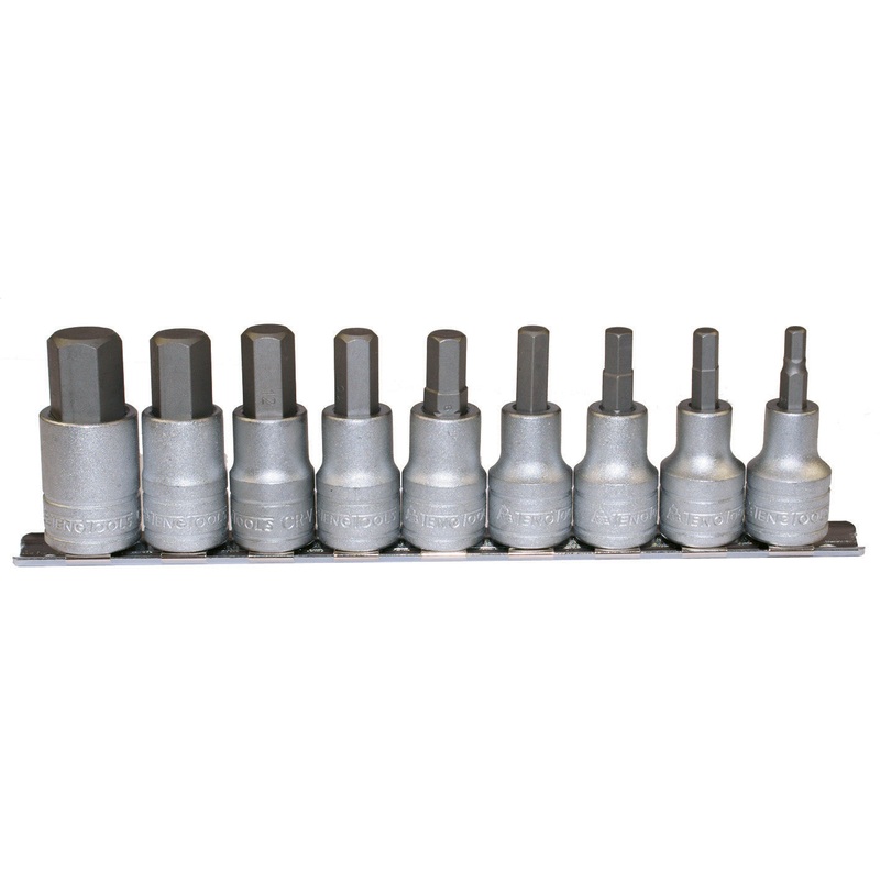 Teng M1212 1/2 Drive Hex Bit  Metric Socket Set