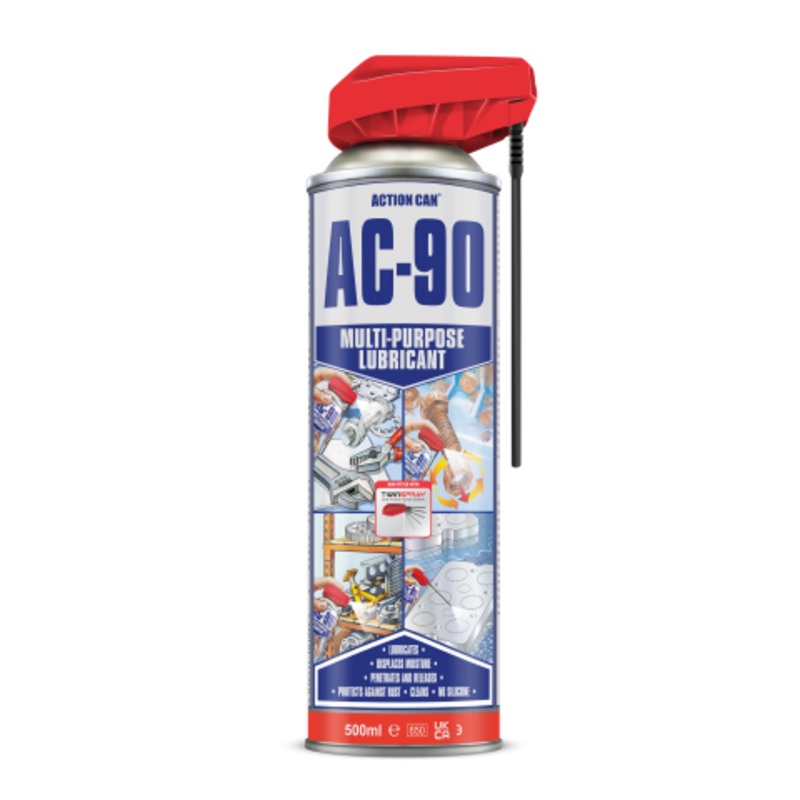 Action Can AC90 500ml Aerosol Multi-Purpose Lubricant TwinSpray
