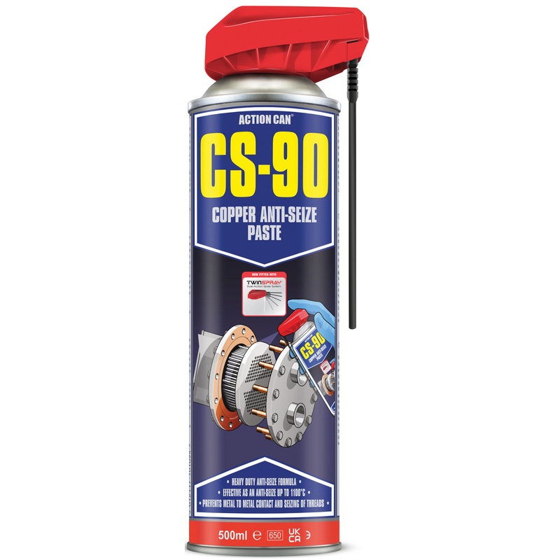 Action Can CS90 500ml Twin Spray Aerosol Copper Anti Seize Grease Spray