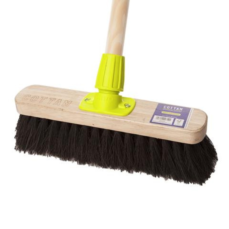 Cottom 11 Soft Sweeping Brush Coco Fibre Includes Handle