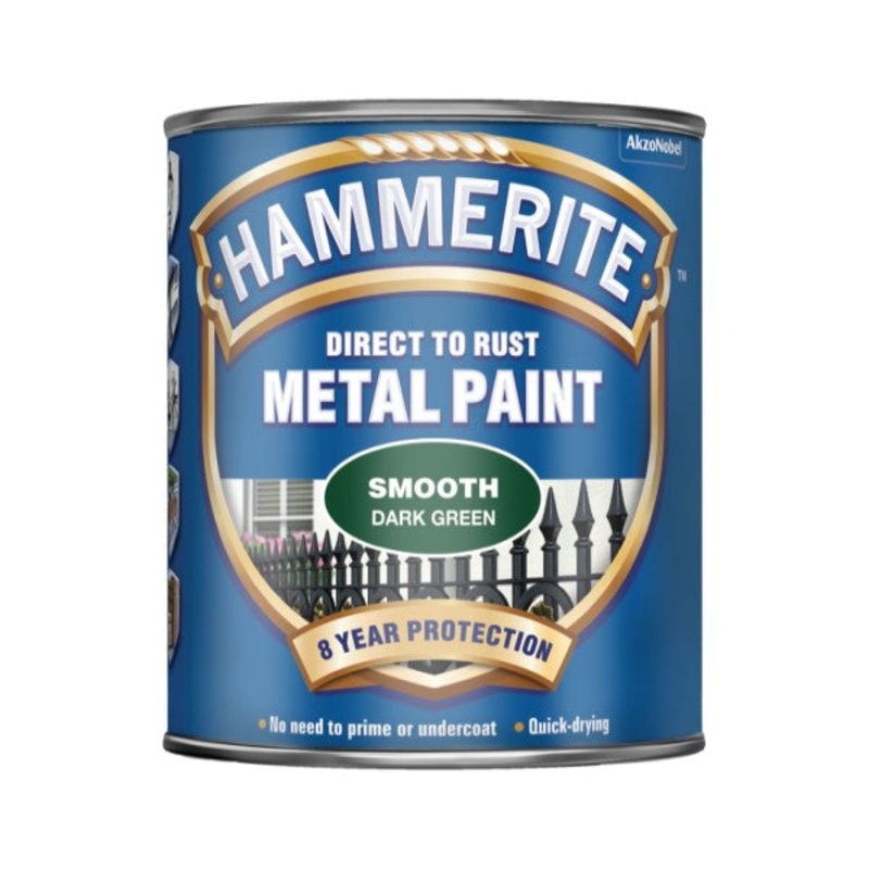 Hammerite 750ml Dark Green Smooth Finish Metal Paint