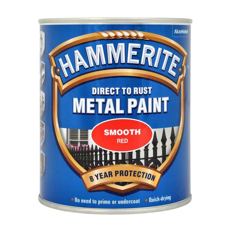 Hammerite 750ml Red Smooth Finish Metal Paint
