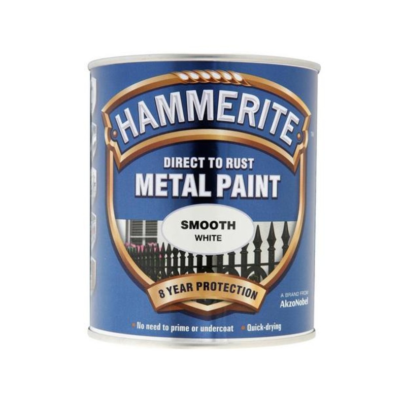 Hammerite 750ml White Smooth Finish Metal Paint