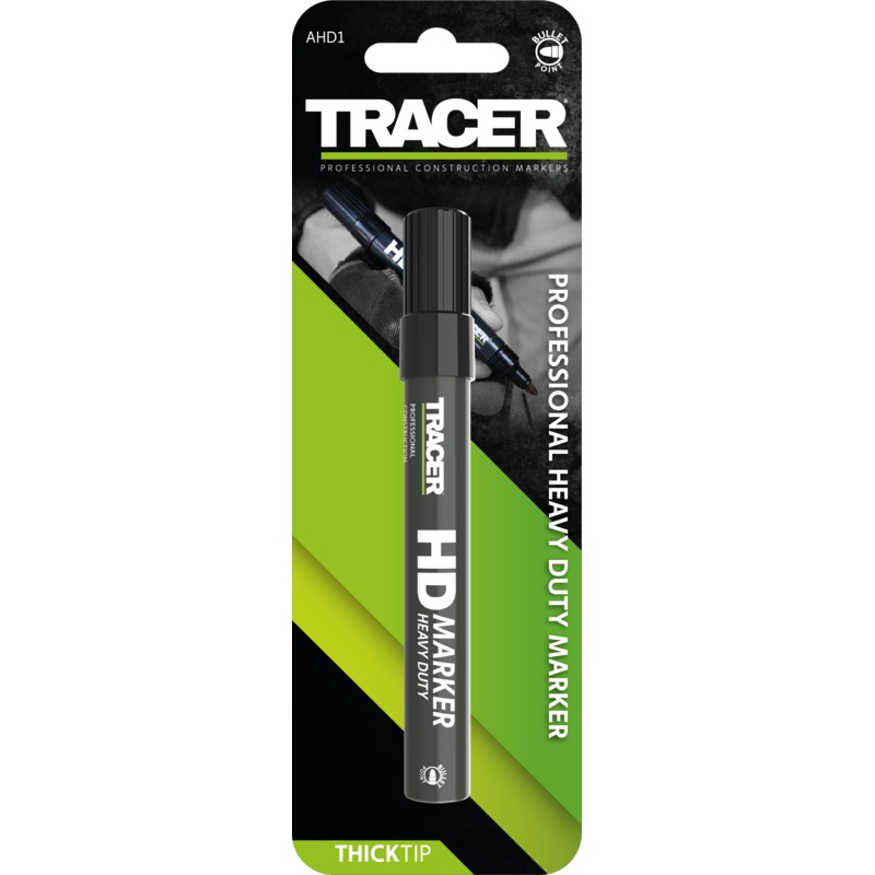 Tracer AHD1 Permanent Marker Pen Black Heavy Duty