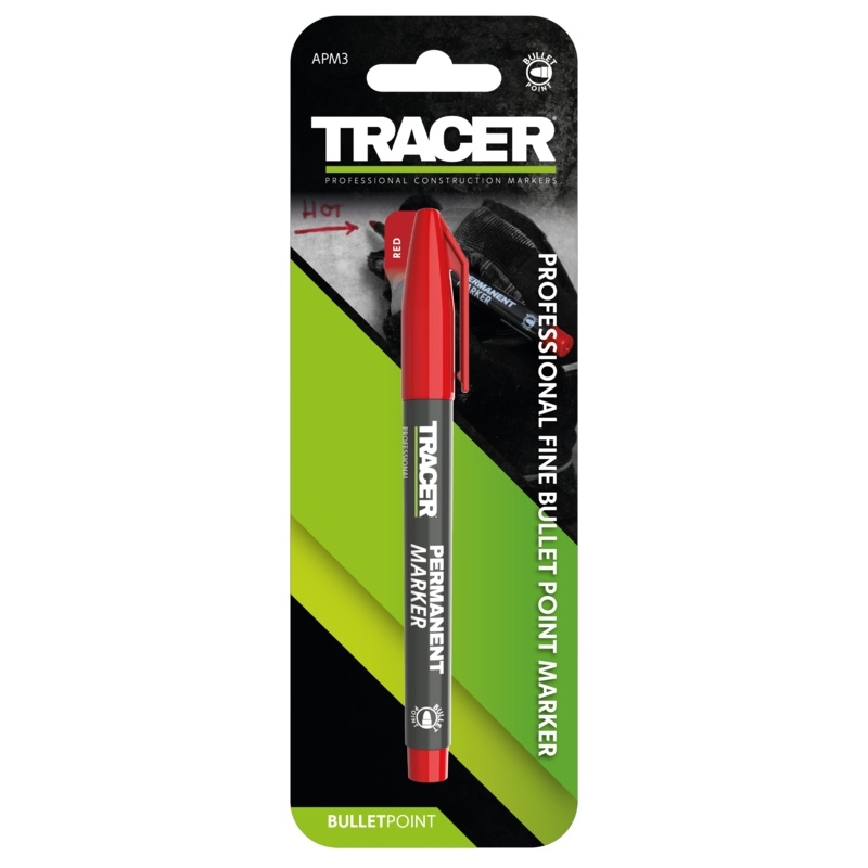 Tracer APM3 Permanent Marker Pen Red