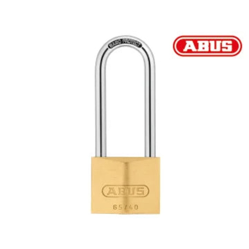 Abus 65/40 63mm Long Shackle Brass Padlock