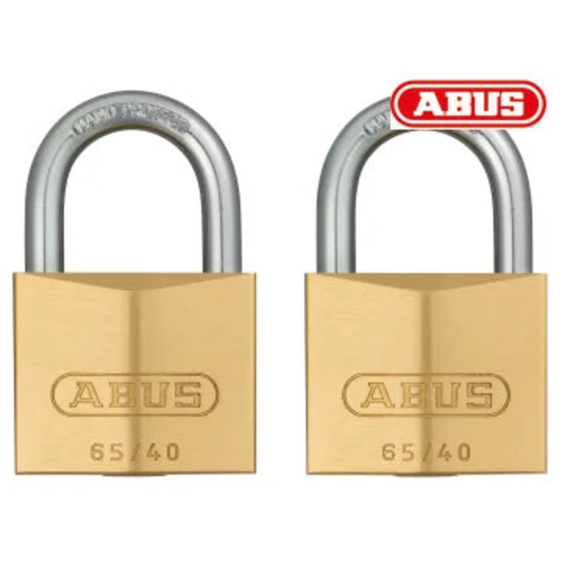 Abus 65/40 Brass Padlock Twin Pack