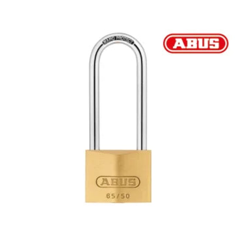 Abus 65/50 80mm Long Shackle Brass Padlock