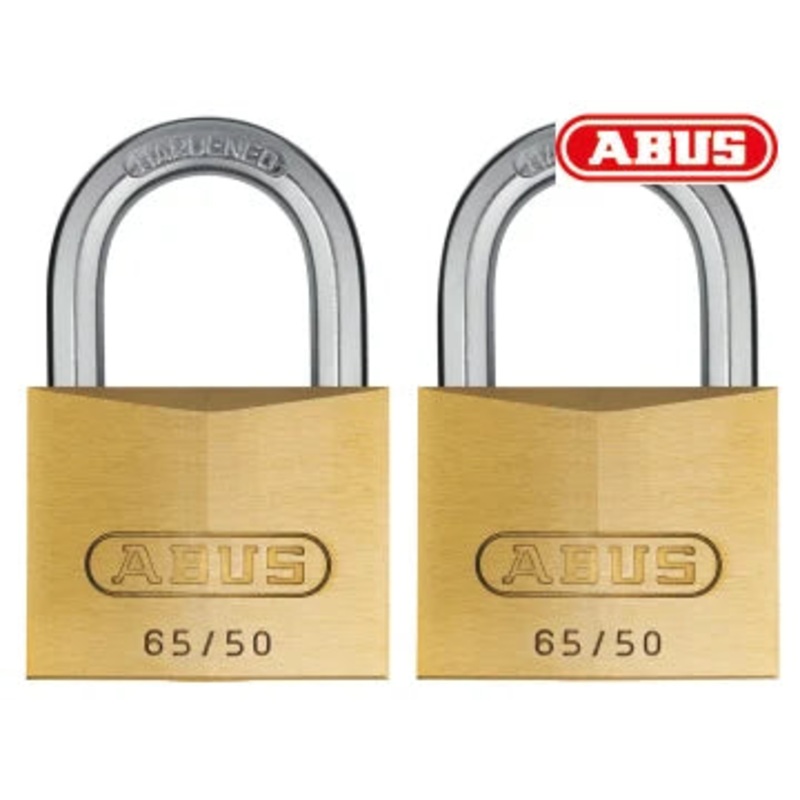 Abus 65/50 Brass Padlock Twin Pack