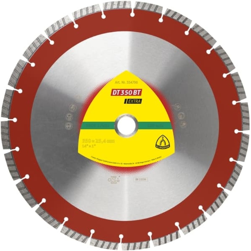 Klingspor DT350BT 350mm 20mm Bore Diamond Blade Disc (354797) Concrete