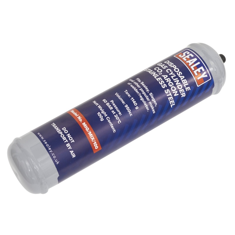 Sealey Disposable Gas Bottle co2/Argon Mig/Mix/100
