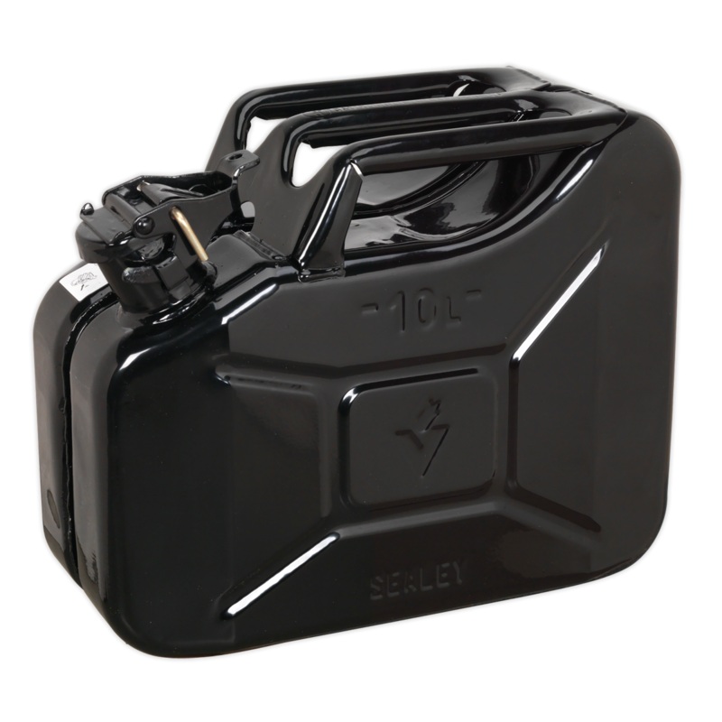 Sealey JC10B Steel Jerry Can 10L – Black