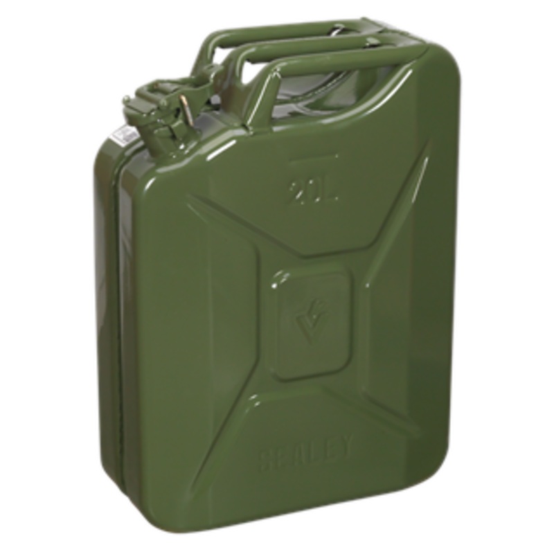 Sealey JC20g Steel Jerry Can 20L – Green