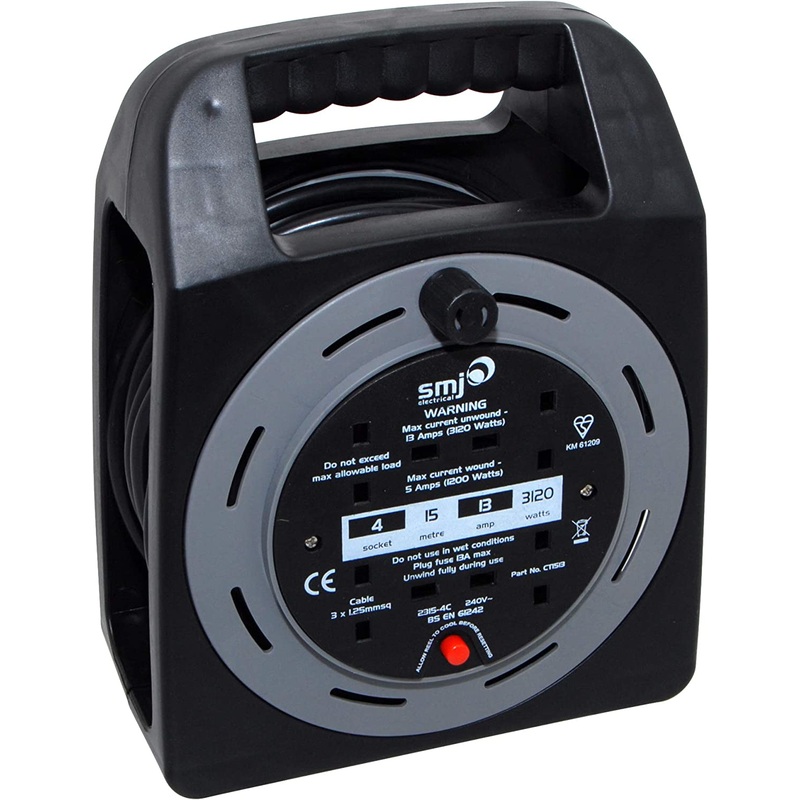SMJ 15 Meter 230v Extension Cable Reel CT1513