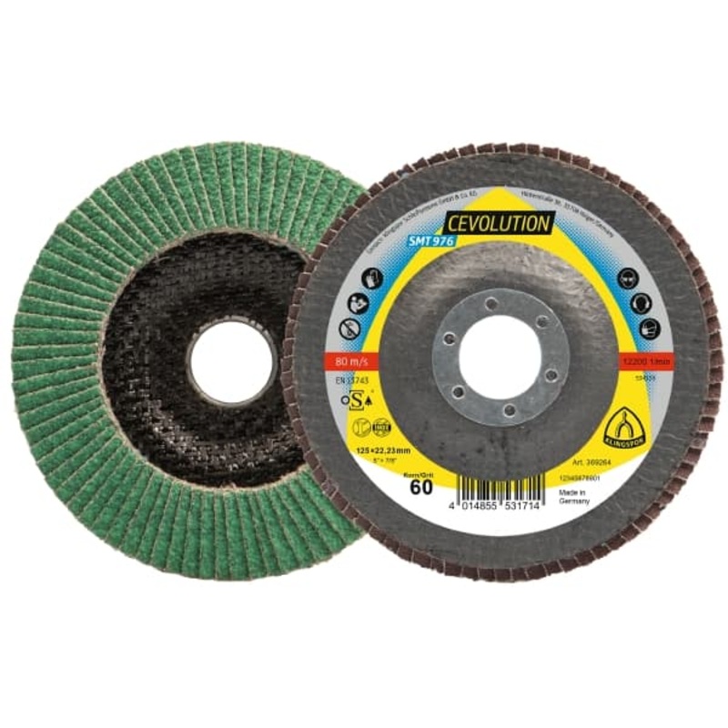 Klingspor 115mm 60G SMT976 Ceramic CEVOLUTION Flap Disc (10 Pack)