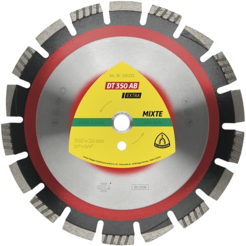 Klingspor DT350AB 300mm 20mm Bore Diamond Blade Disc (340232) Concrete/Asphalt
