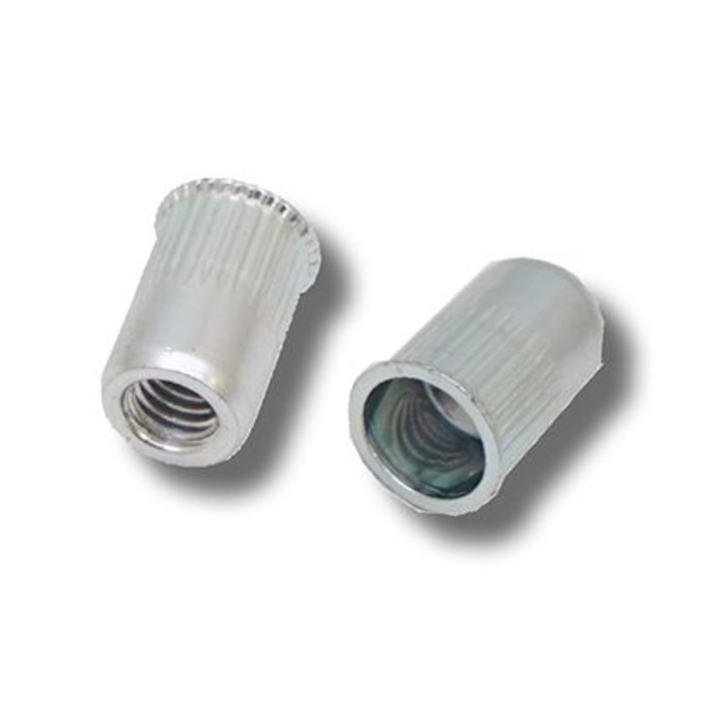 M4X13.0 (2.0-4.0) Steel Reduced Head Round Knurled Body JRP Rivet Nuts (Box 1500)