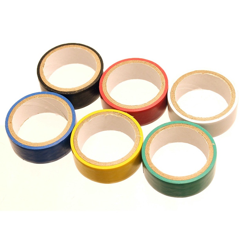 6 Piece Assorted Colour Pvc Tape