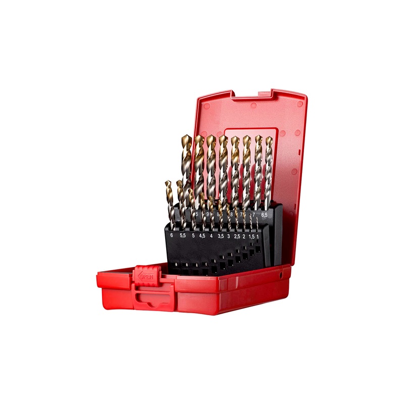 Dormer A095201  1-10mm Drill Bit Set Tin coated 19pc A002