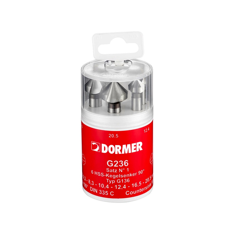 Dormer G2361 6pc 90deg Countersink Set