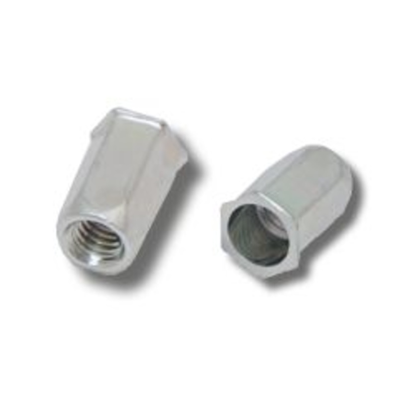 JRP M4 x 11.0 (0.5-2.5) Steel Reduced Head Full Hexagon Body Open Rivet Nuts (Box 1500)