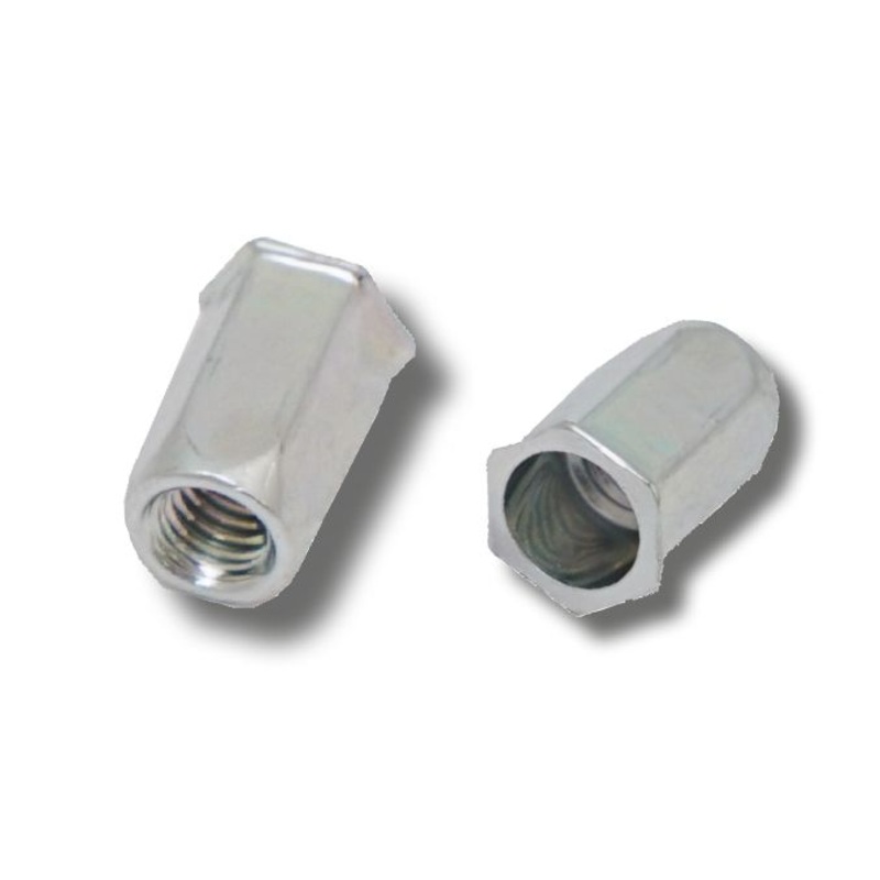 JRP M6 x 16.0 (1.0-3.5) Steel Reduced Head Full Hexagon Body Open JRP Rivet Nuts (Box 500)