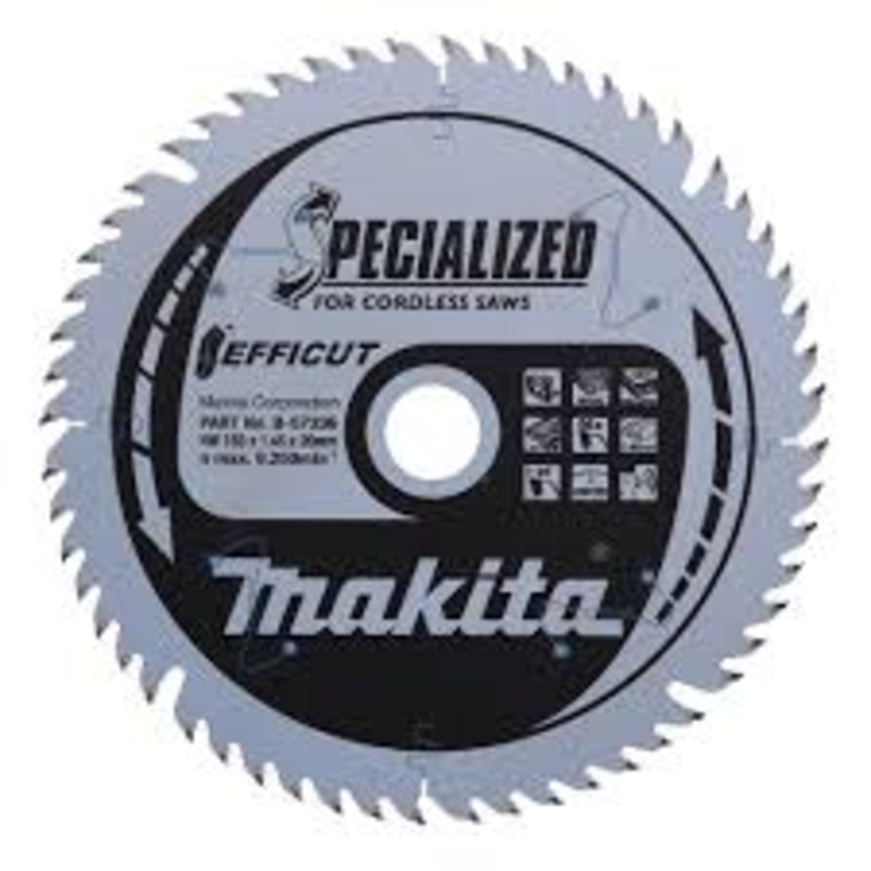 Makita B-57336 Efficut TCT Plunge Saw Blade 165mm x 20mm x 56 Teeth