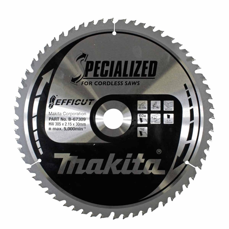 Makita B-67309 Efficut TCT Wood Cutting Circular Saw Blade 305mm x 30mm x 60T