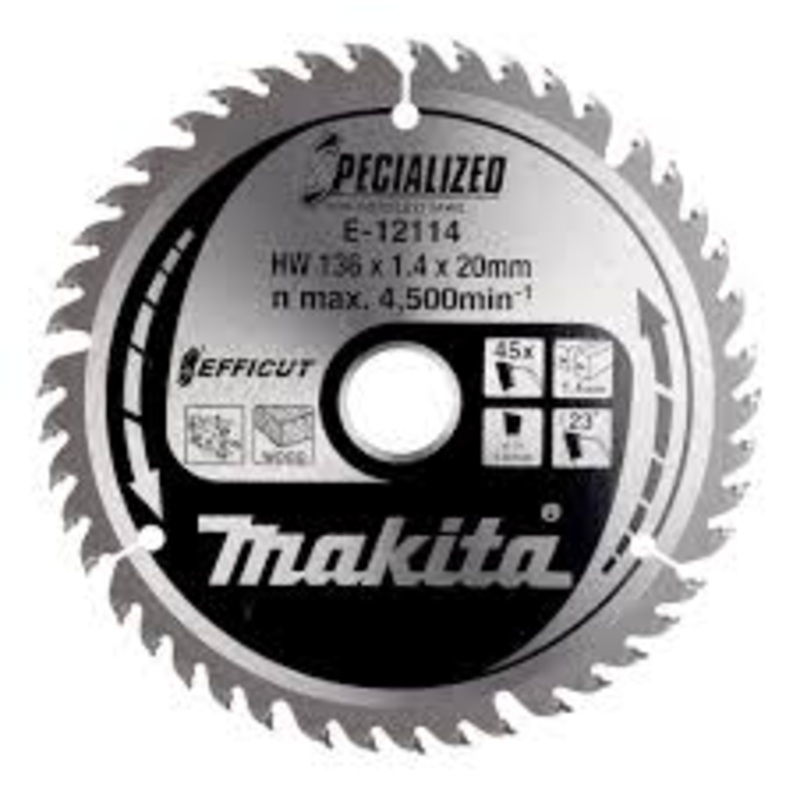 Makita E-12114 Efficut TCT Circular Saw Wood Blade 136 x 20mm 45T
