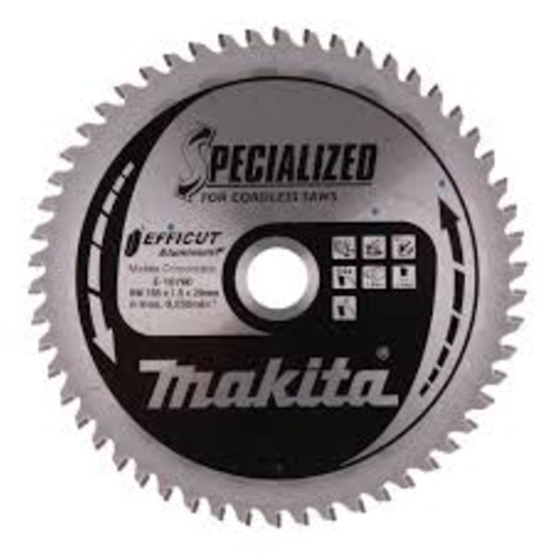 Makita E-16760 Aluminium TCT Saw Blade 165mmx20mm 54 T