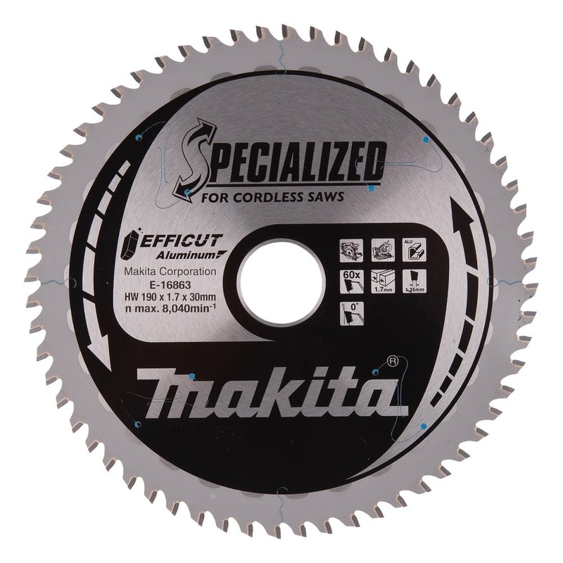 Makita E-16863 TCT Circular Saw Blade 190X30x60T Aluminium