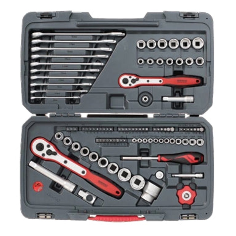 Teng TMX098 1/2 3/8 & 1/4  Drive Socket Set With Spanners