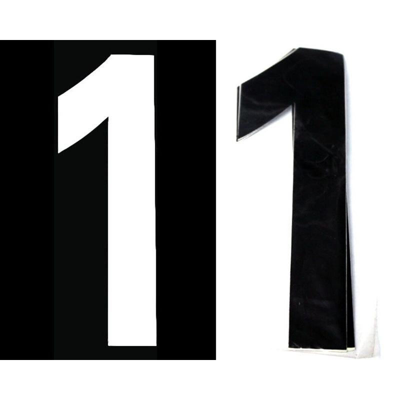 Adhesive Number Cut Out White or Black (5”) SINGLES Karting