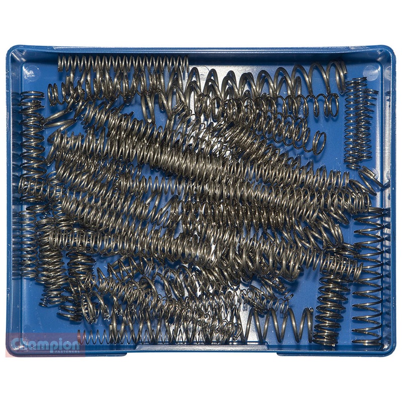 Champion 72pc Compression Spring Assortment  S/Steel