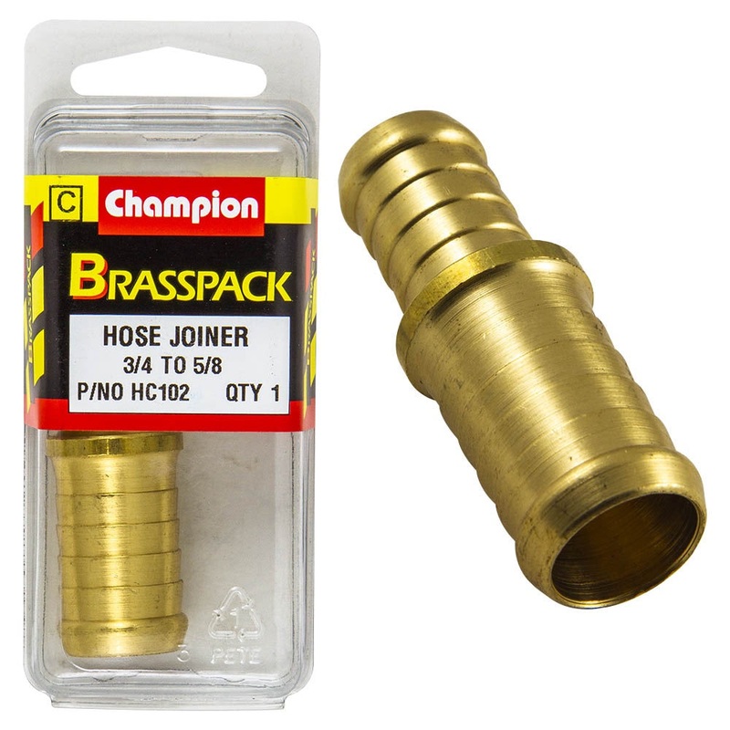 Champion Brass Hose Joiners – Reducing – 3/4in to 5/8in