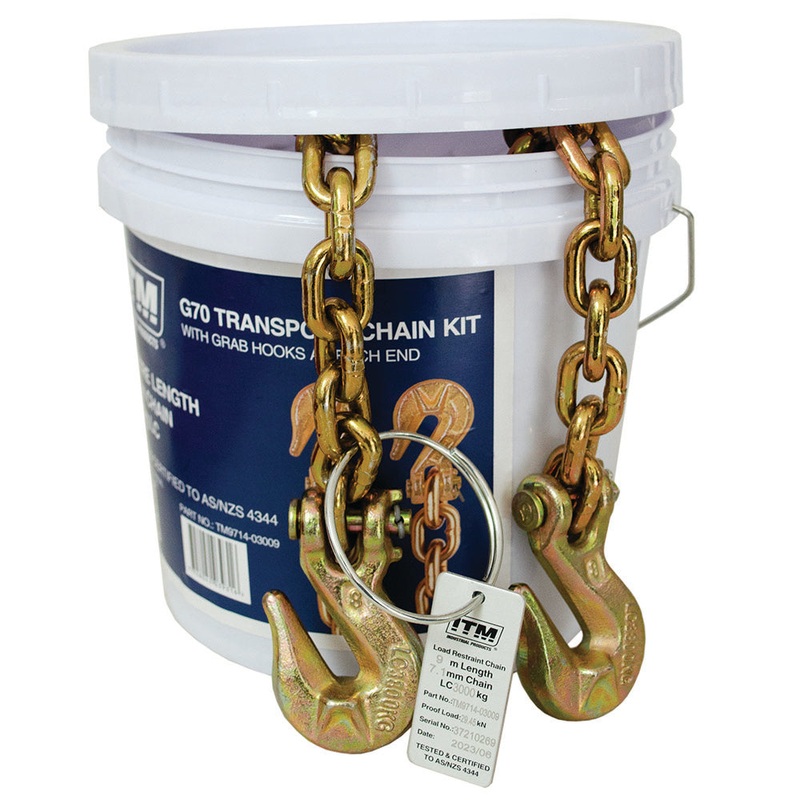 ITM G70 Transport Chain – 3 Ton Lashing Cap. – 9M Length