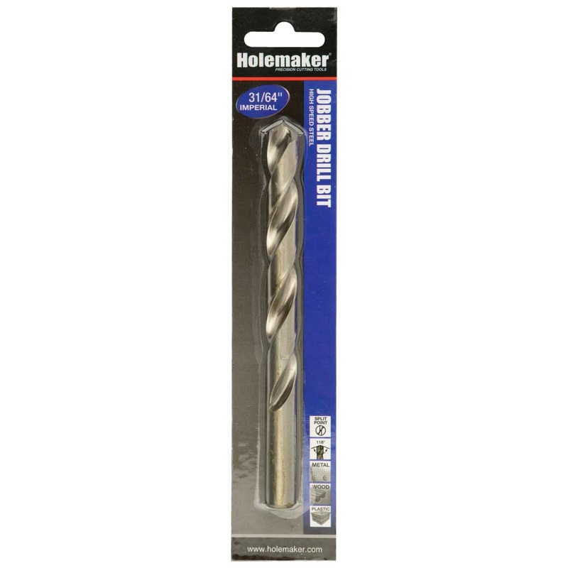 Holemaker Jobber Drill 31/64in – 1pc (Carded)
