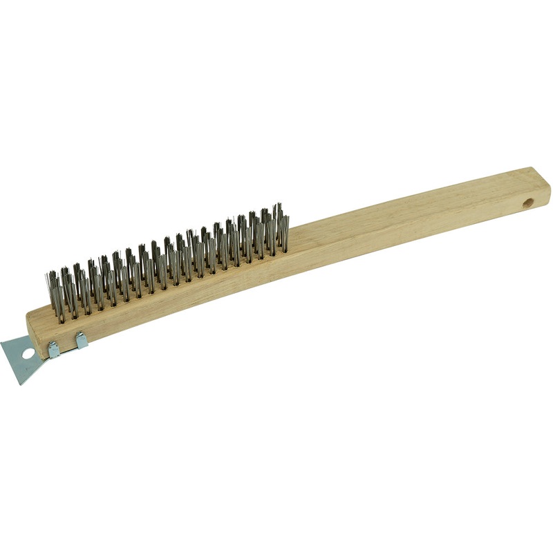 ITM Wire Brush 353mm – 3 Row Steel w/Scraper