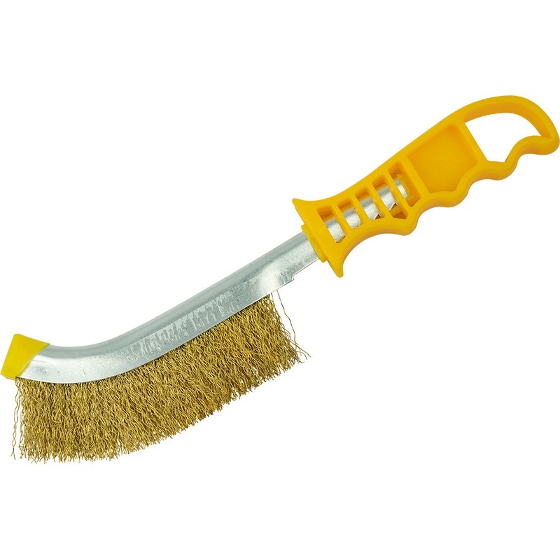 ITM Wire Brush Yellow Handle – Brass Wire
