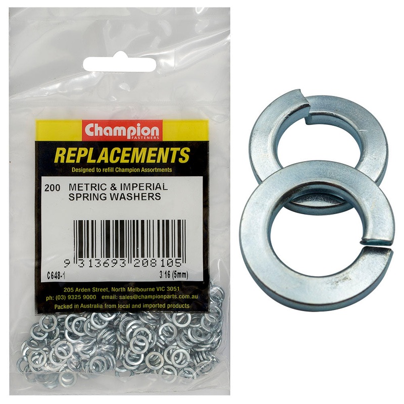 Champion 1/2in Flat Section Spring Washer – 100pk