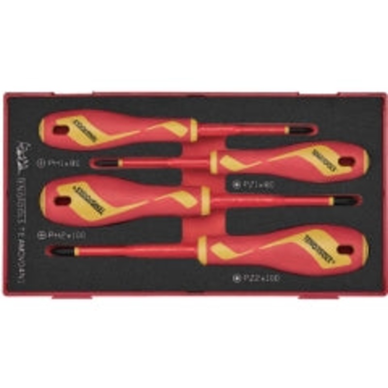 Teng 4pc Screwdriver Set Insulated Flat