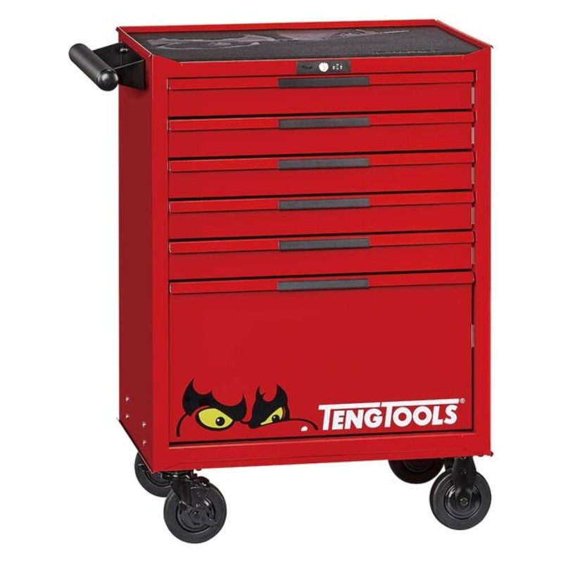 Teng Pro35 26in Roller Cabinet 6 Drawers Red