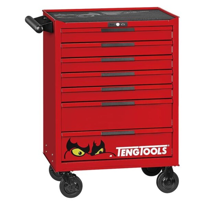 Teng Pro35 26in Roller Cabinet 7 Drawers Red