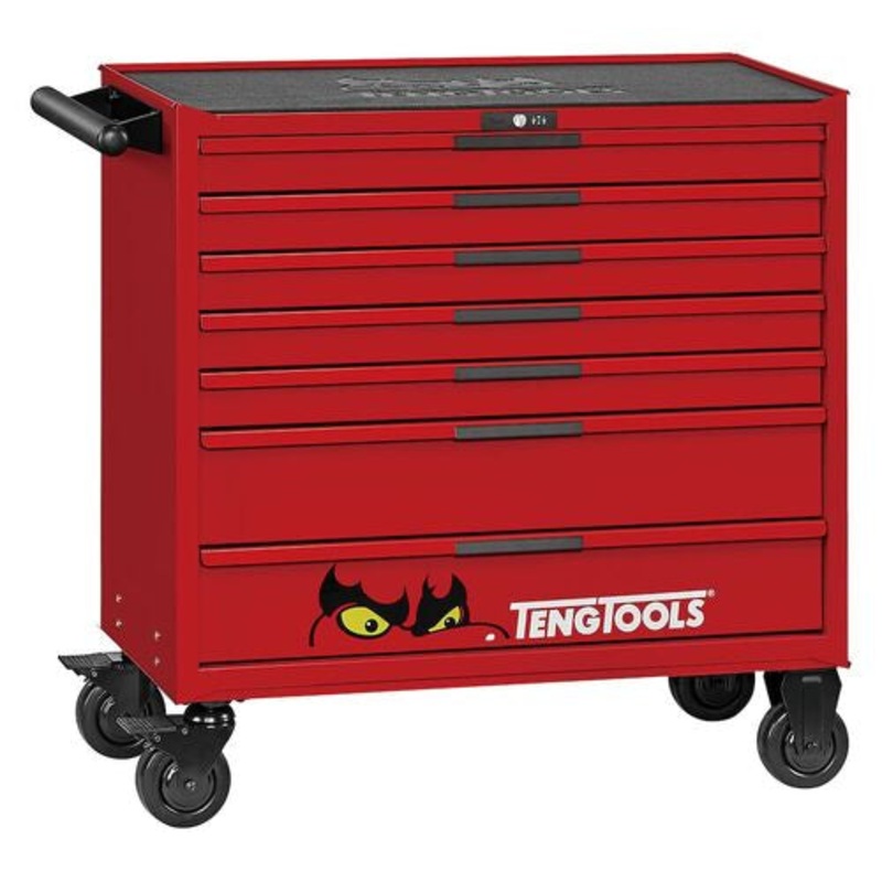 Teng Pro35 37in Roller Cabinet 7 Drawers Red